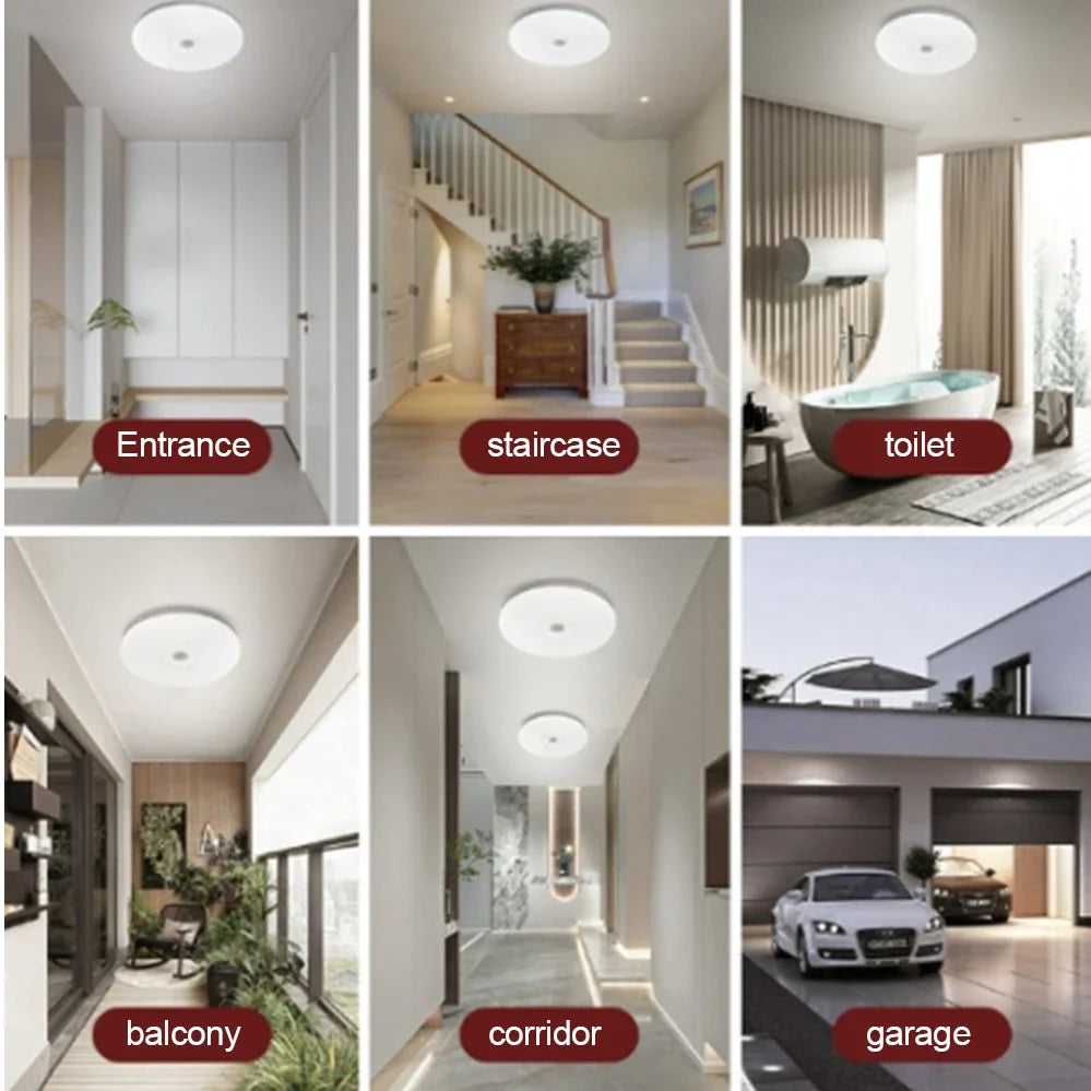 Motion Sensor Ceiling Lamp 12w 18w PIR Motion Detector Modern Ceiling Lighting For Corridor Garage Stair Balcony AC 220V ﻿