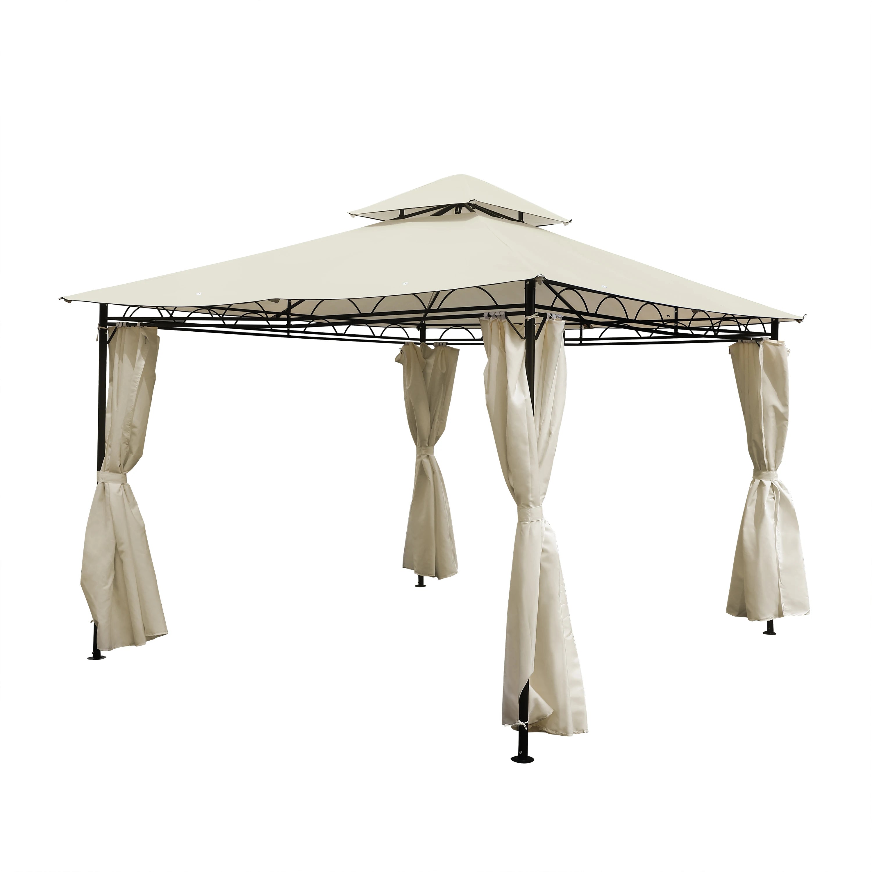 3x4m10x12ft High Quality Outdoor Gazebo Canopy with Removable Curtains Pavilion