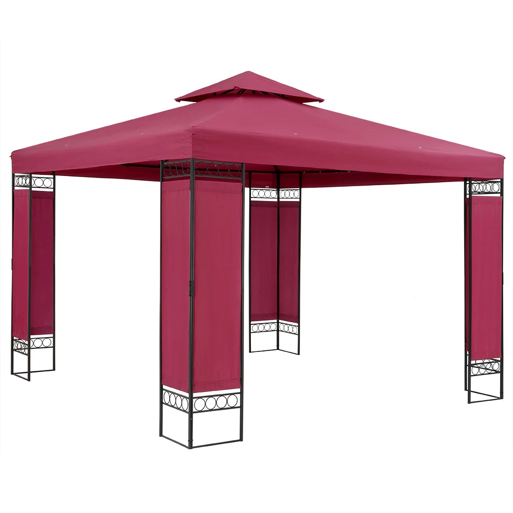 3x4m10x12ft High Quality Outdoor Gazebo Canopy with Removable Curtains Pavilion