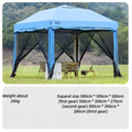 Outdoor 10x10 feet Pop up Canopy Gazebo Tent Straight Leg with 4 Double Layer Sidewall Perfect Instan Event Shelter Air Vent Top