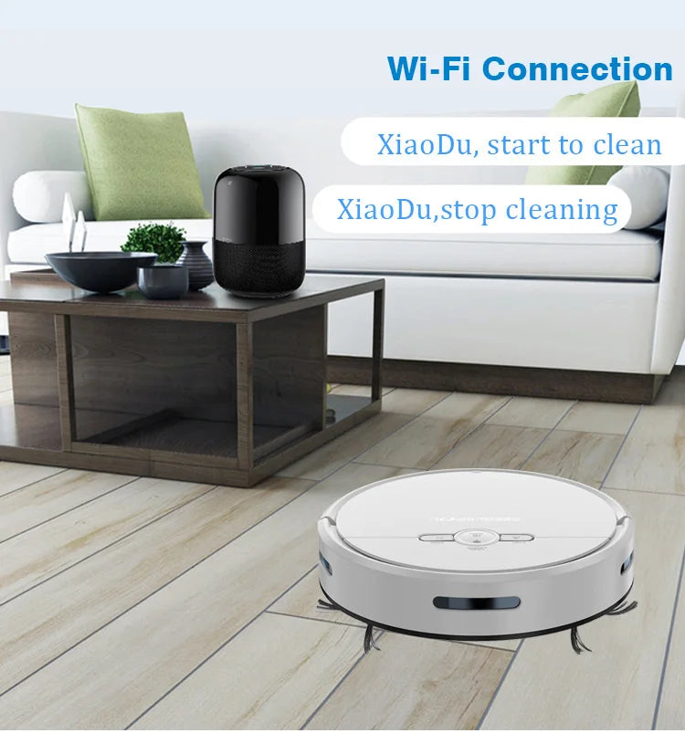 Robot Vacuum Cleaner With 2000Pa Cyclone Suction APP/Voice/Remote Control Automatic Self-Charging Robotic Vacuum Cleaner