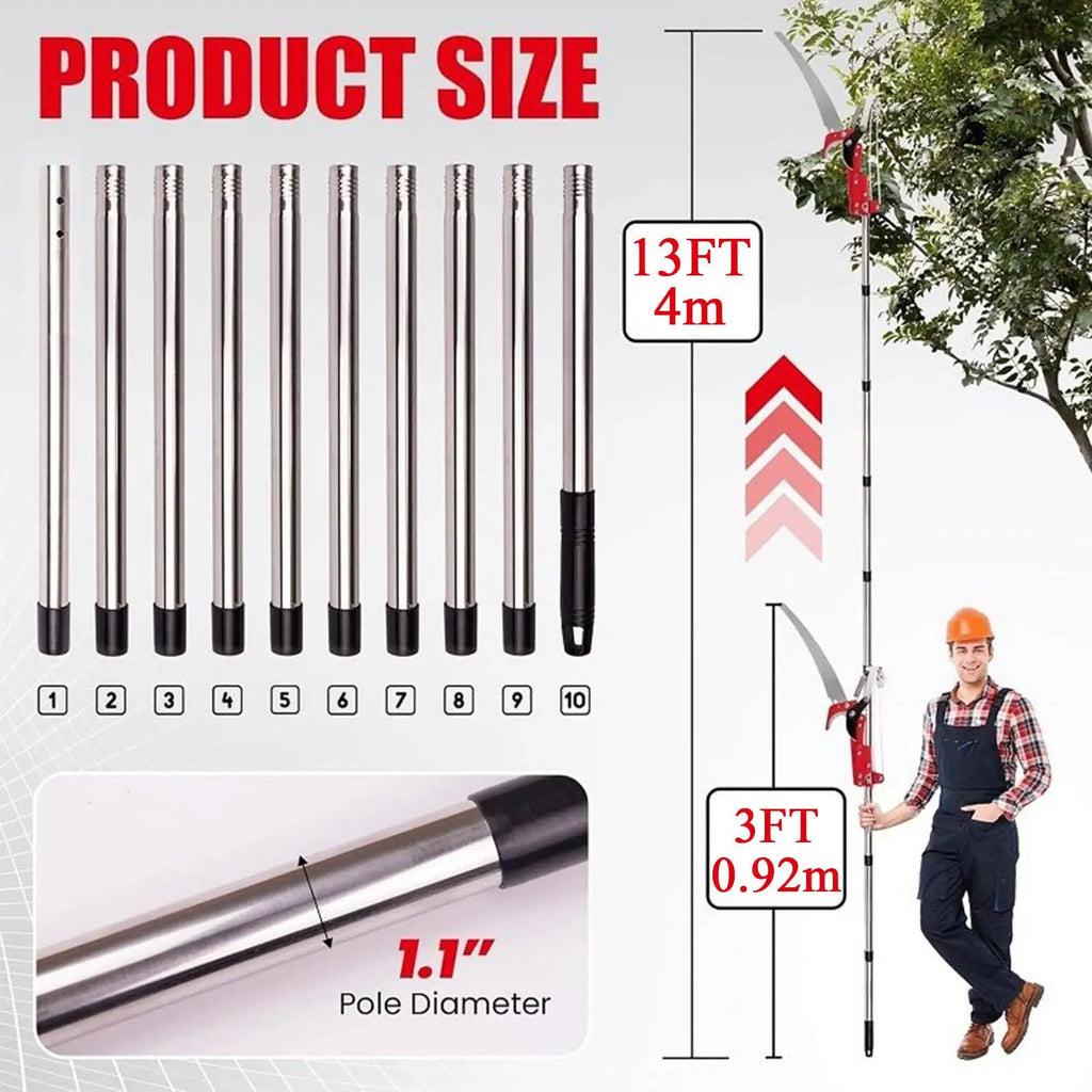 Tree Pruner  Branches Cutter Pole Saw Telescoping Trimmer Scissors Pruning Scissors Garden Shears Saw Fruit Pick Cutting Tool
