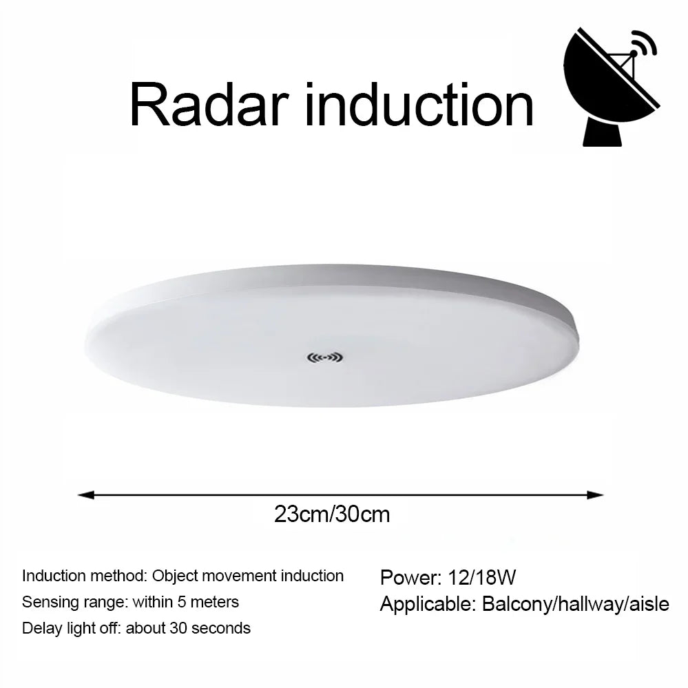 Motion Sensor Ceiling Lamp 12w 18w PIR Motion Detector Modern Ceiling Lighting For Corridor Garage Stair Balcony AC 220V ﻿