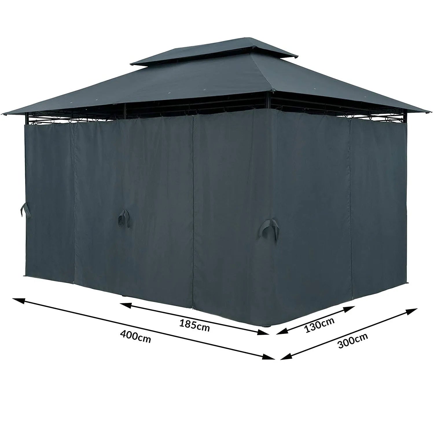 3x4m10x12ft High Quality Outdoor Gazebo Canopy with Removable Curtains Pavilion