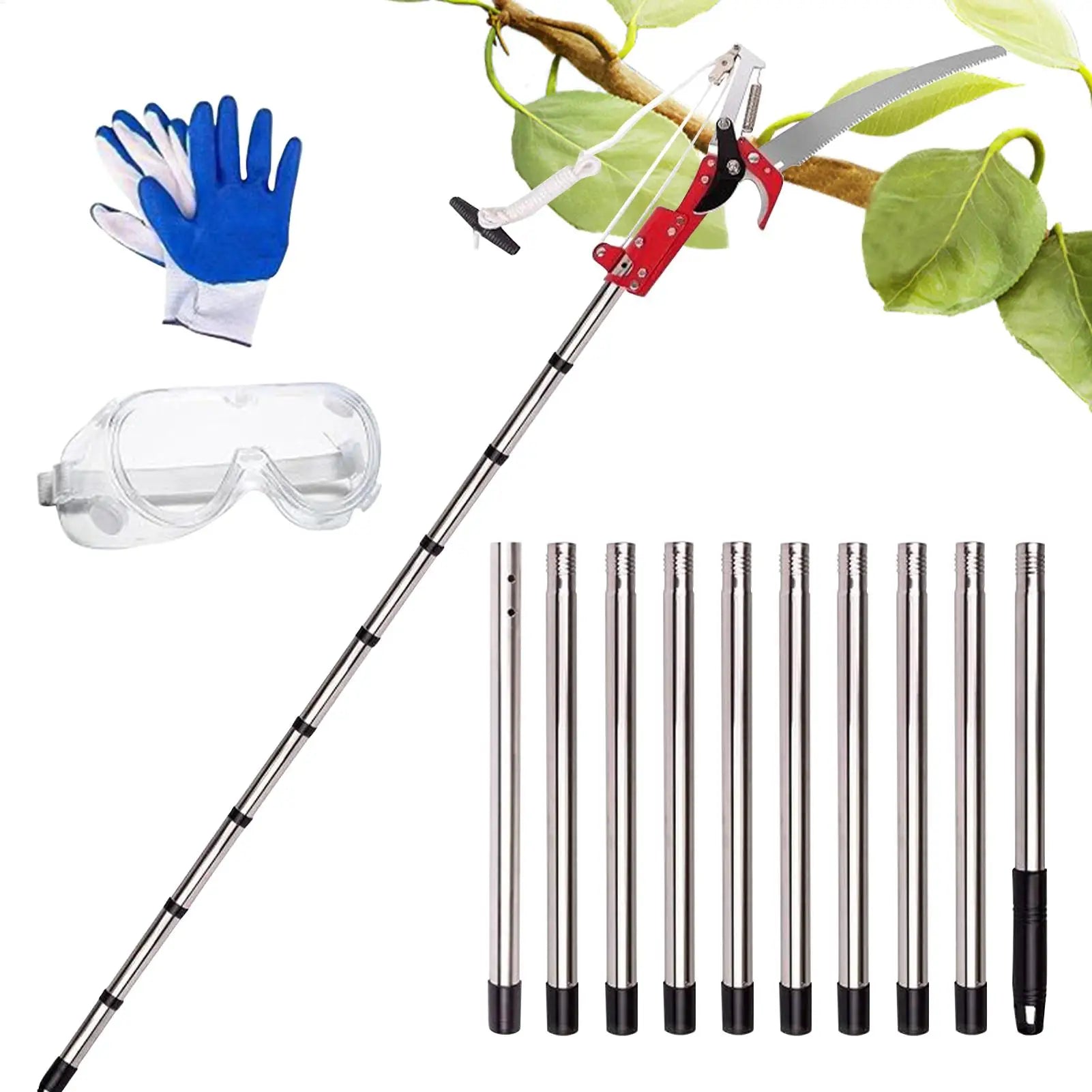 Tree Pruner  Branches Cutter Pole Saw Telescoping Trimmer Scissors Pruning Scissors Garden Shears Saw Fruit Pick Cutting Tool