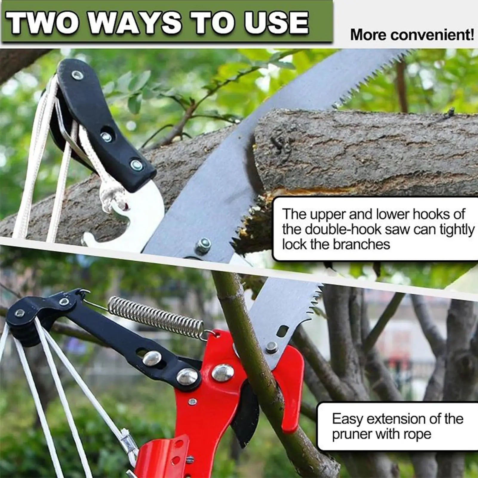 Tree Pruner  Branches Cutter Pole Saw Telescoping Trimmer Scissors Pruning Scissors Garden Shears Saw Fruit Pick Cutting Tool