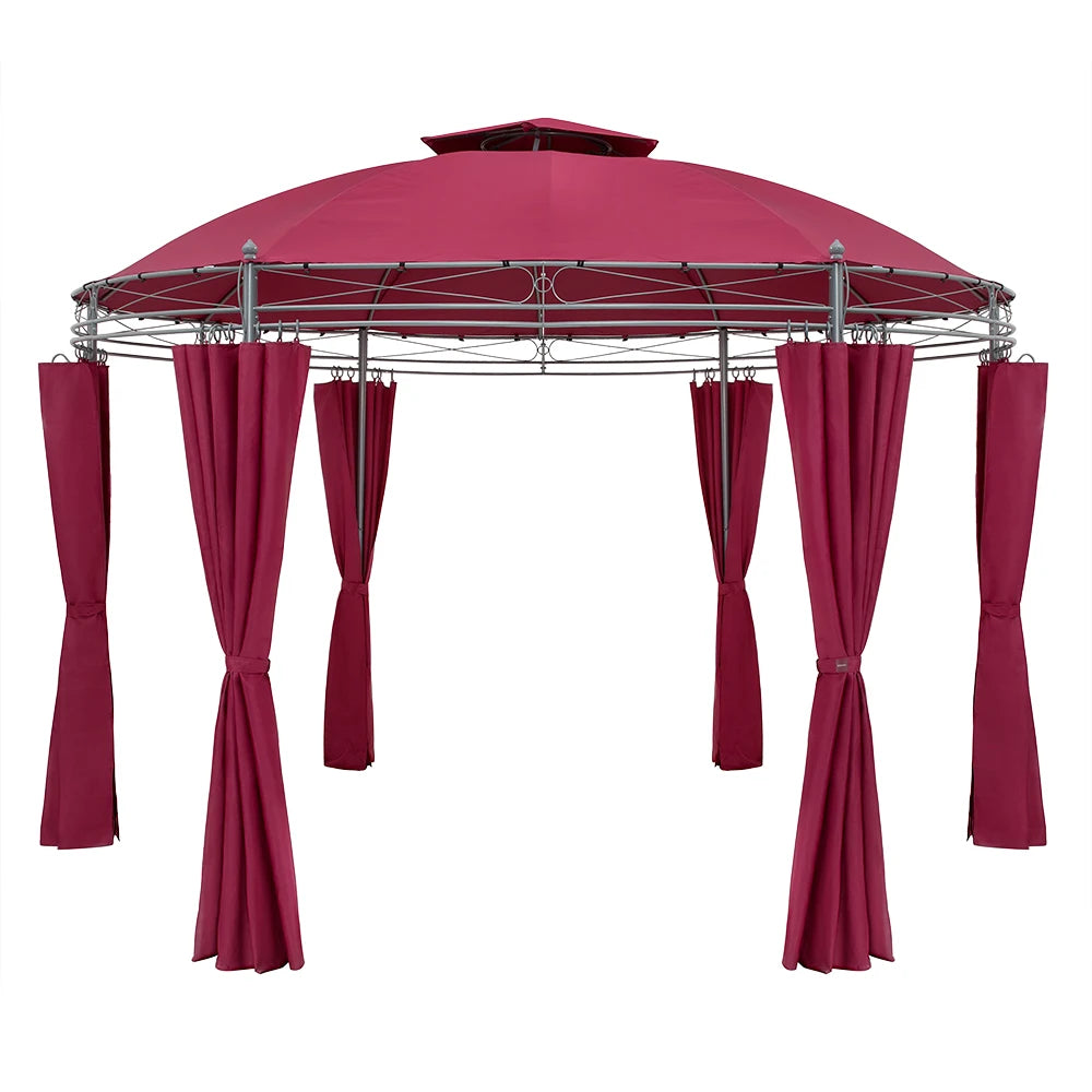 3x4m10x12ft High Quality Outdoor Gazebo Canopy with Removable Curtains Pavilion