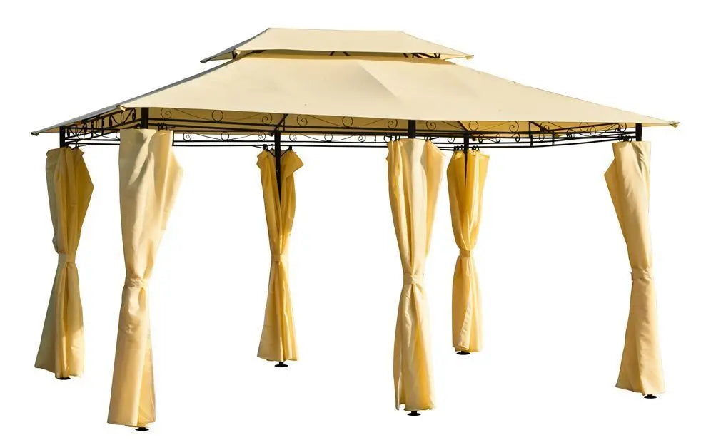 3x4m10x12ft High Quality Outdoor Gazebo Canopy with Removable Curtains Pavilion