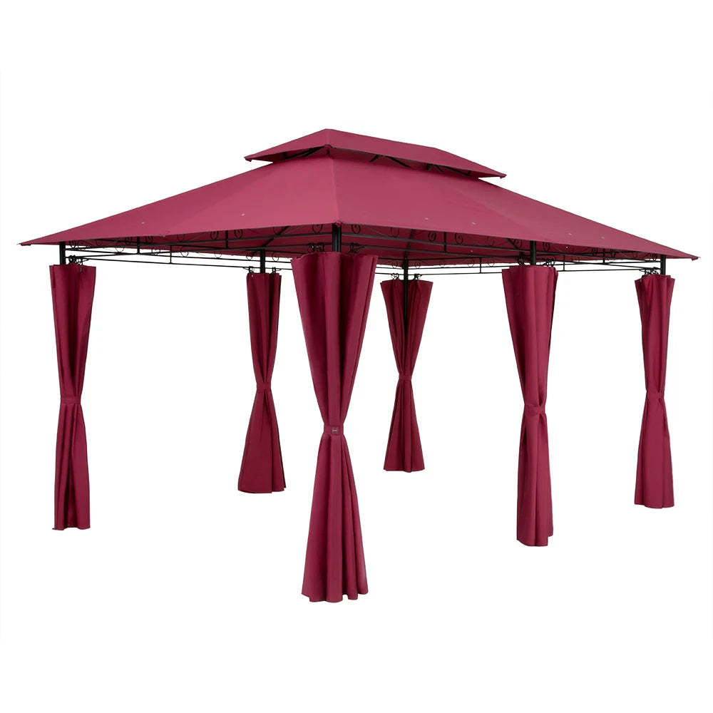 3x4m10x12ft High Quality Outdoor Gazebo Canopy with Removable Curtains Pavilion