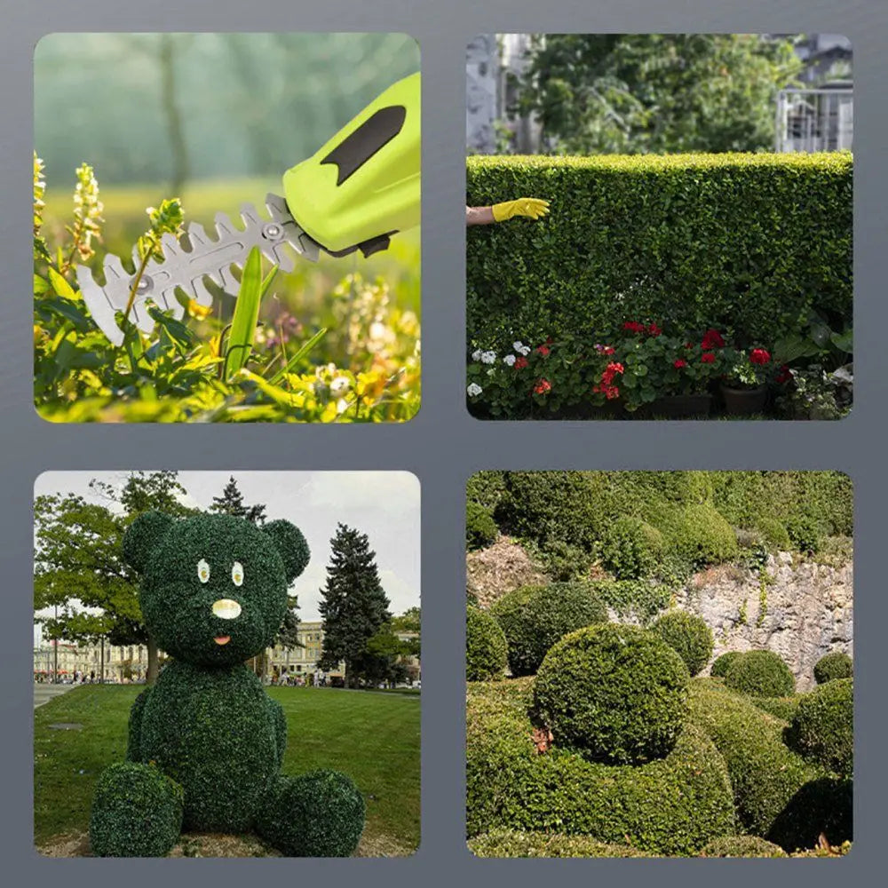 Electric Bush Trimmer Cordless Grass Shear Hedge Trimmer Lightweight Handheld Grass Cutter Rechargeable Shrub Trimmers for Yard