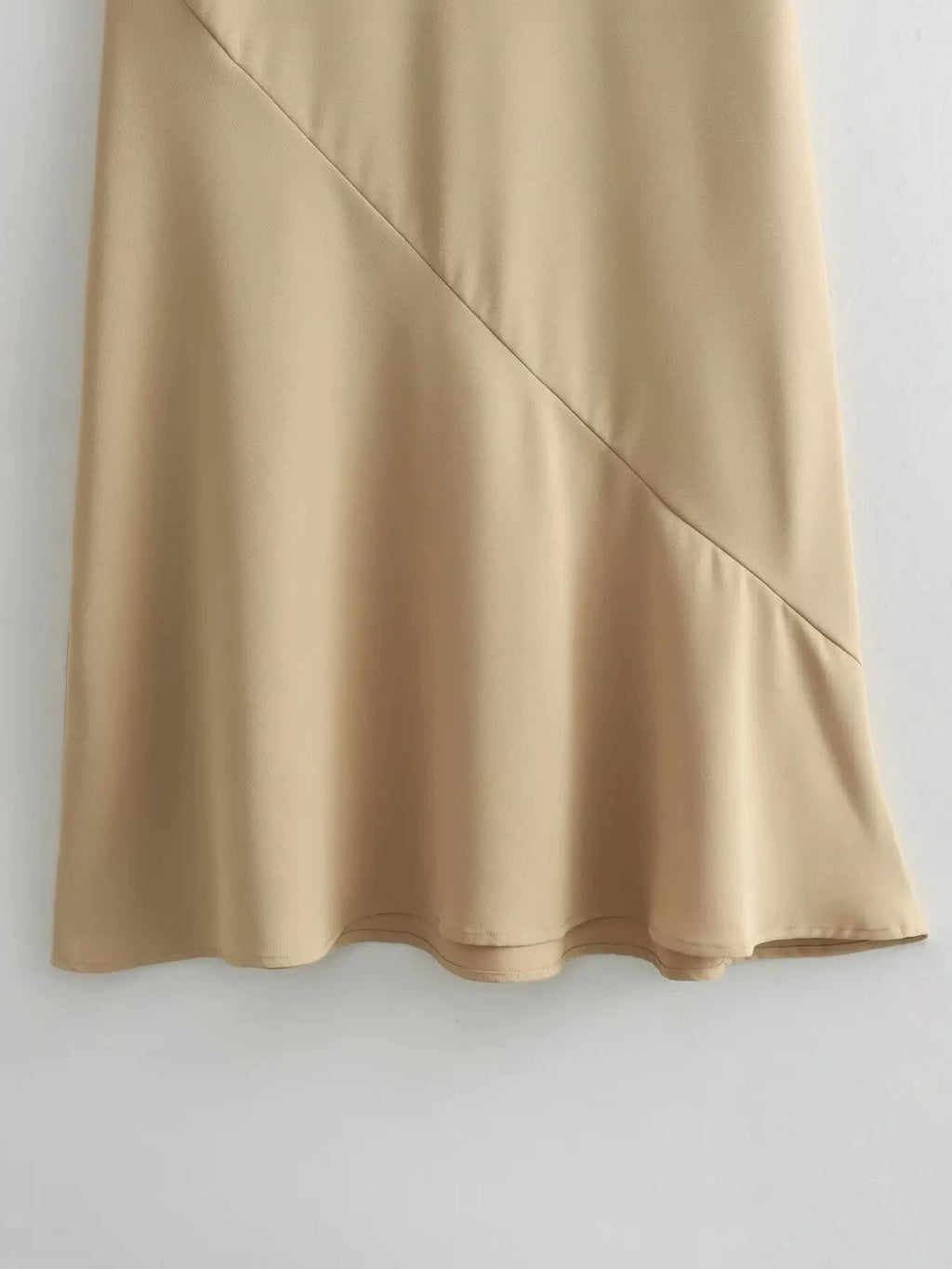 HH Women Vest Skirt Sets Female Khaki Long Blazer Vest V Neck Sleeveless Slim Top+Elegant High Waist A Line Skirt Suit TRAF
