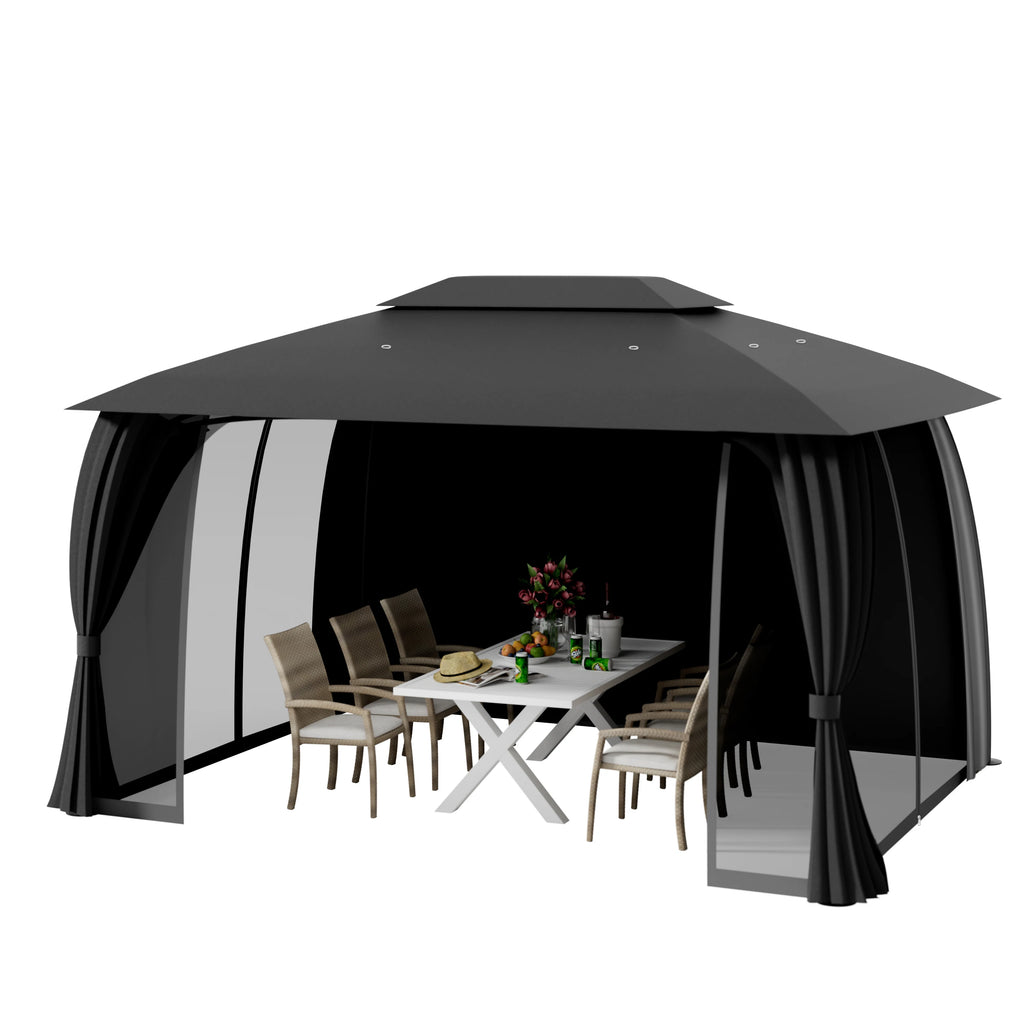 3x4m10x12ft High Quality Outdoor Gazebo Canopy with Removable Curtains Pavilion