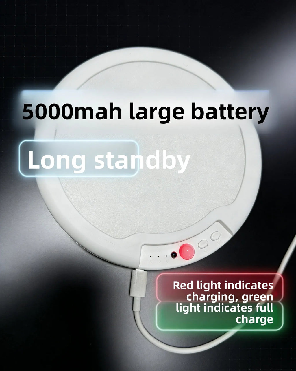 Motion Sensor Rechargeable LED Ceiling Light Round Wireless Security Light for Hallway Stairs Corridor Indoor Home Entryway